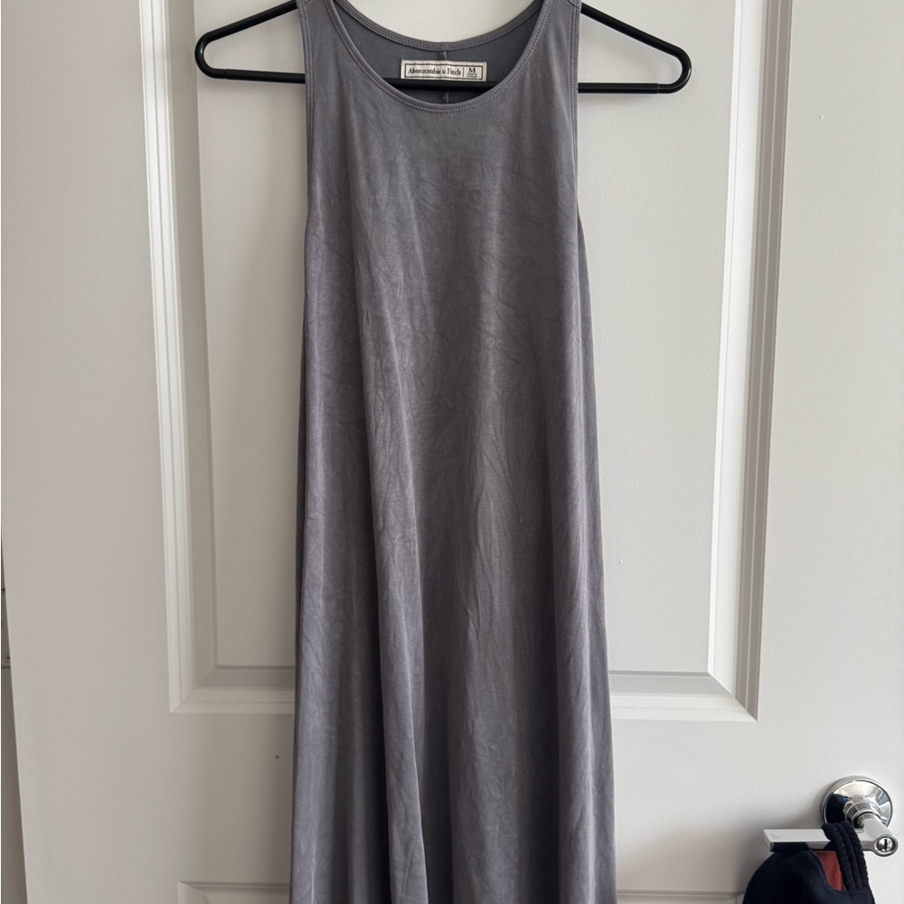 Abercrombie & Fitch Gray Halter Maxi Sundress